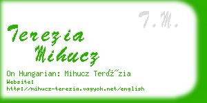 terezia mihucz business card